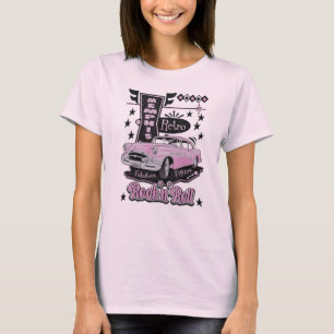 Camiseta Figurino da dança do Salto de meias dos anos 50 Re