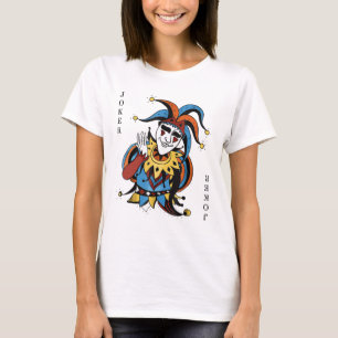 Camiseta Figurino de Halloween do Joker Play Card
