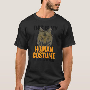 Camiseta Figurino de Halloween Esta é minha fantasia humana