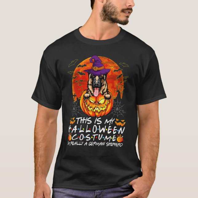 Camiseta Figurino de Halloween Eu sou mesmo um cão German s (Frente)