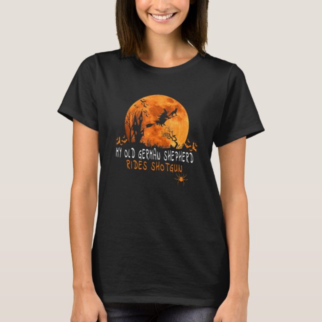 Camiseta Figurino de Halloween, German shepherd antigo, Sho (Frente)