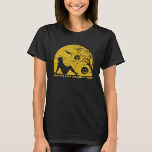 Camiseta Figurino De Halloween Preguiçoso Finge Que Sou Um