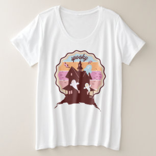 Camiseta Figurino de Halloween Retro Spooky, Fantasma da Ca