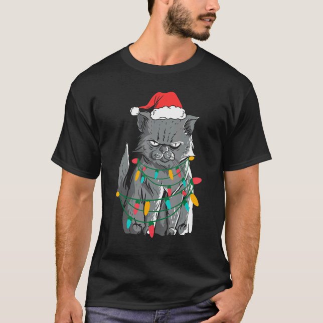 Camiseta Figurino de Natal Gato Rumpy Suado Feio (Frente)