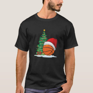 Camiseta Figurino de Natal para o Papai Noel de Basquete