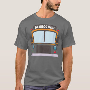 Camiseta Figurino de ônibus escolar Meninas Halloween Bus D