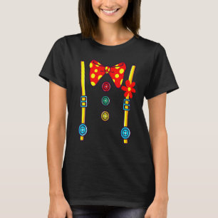 Camiseta Figurino de Palhaço Halloween Meninas de Vintage M