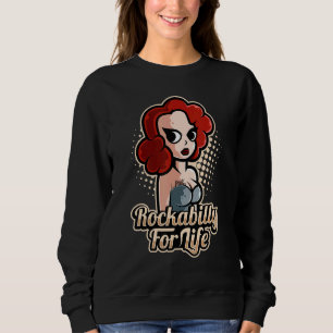 Camiseta Figurino De Salto De Sock Rockabilly For Life For