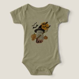 Camiseta Figurino do Bebê do Dia das Bruxas - BooGhost e Ab