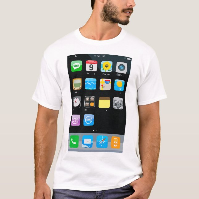 Camiseta Figurino do celular Smartphone Mobile App Hallowee (Frente)
