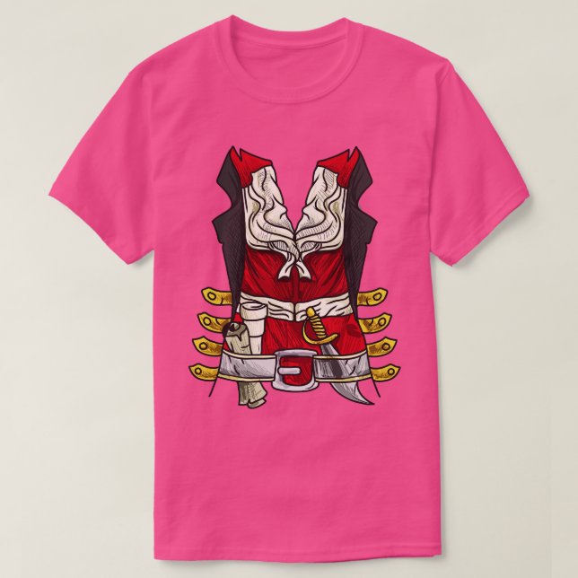 Camiseta Figurino do Partido Pirata Capitão Barco Halloween (Frente do Design)