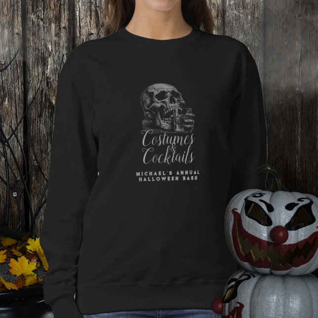 Camiseta Figurino e Cocktails Gótico Halloween (Criador carregado)