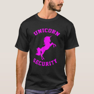 Camiseta Figurino Engraçado De Segurança Do Unicórnio Para