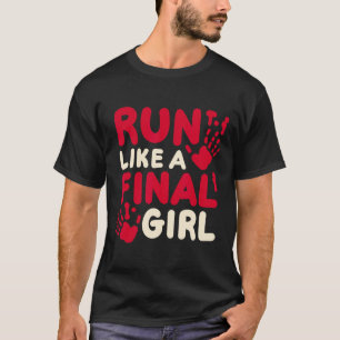 Camiseta Figurino Engraçado Do Dia Das Bruxas Corre Como Um