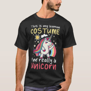 Camiseta Figurino humano Eu sou Realmente Unicorn Design Un