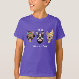 Camiseta Figurinos de Halloween do Buldogue Francês