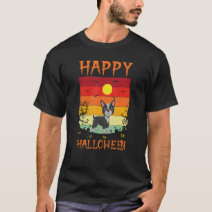 Camiseta Figurinos de Halloween Retro Correspondendo a Bost