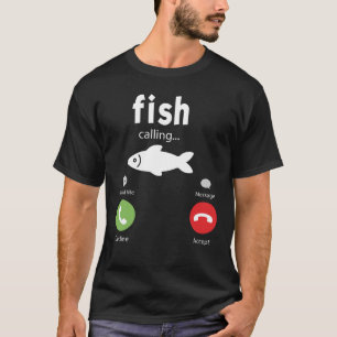 Camiseta Fih Calling Lembre-me Mensagem Recusar