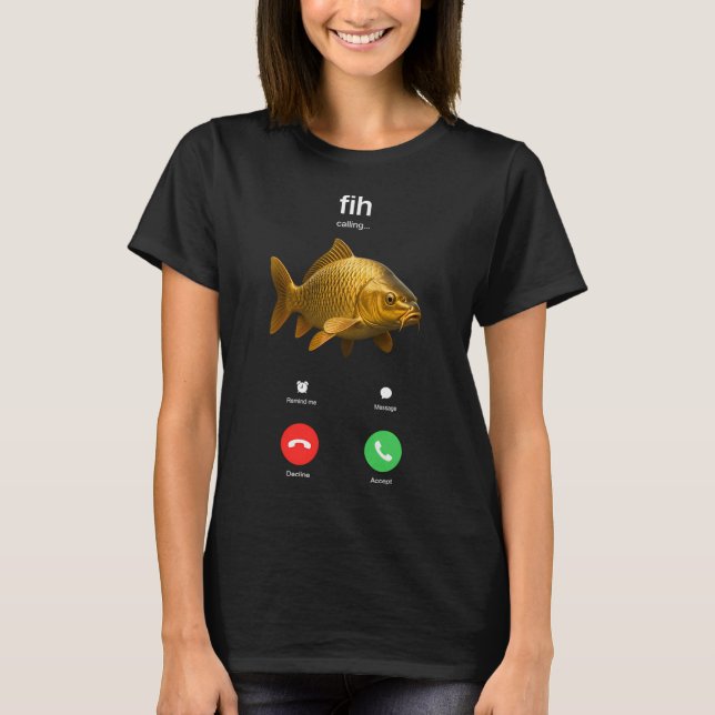 Camiseta Fih Chamando Meme de Peixe Escrito Errado (Frente)