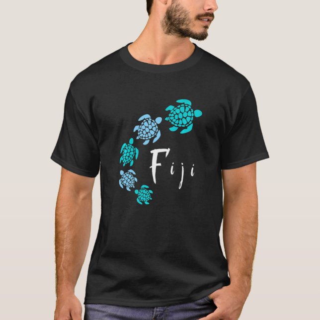 Camiseta Fiji Islands Blue Turtle Fiji (Frente)