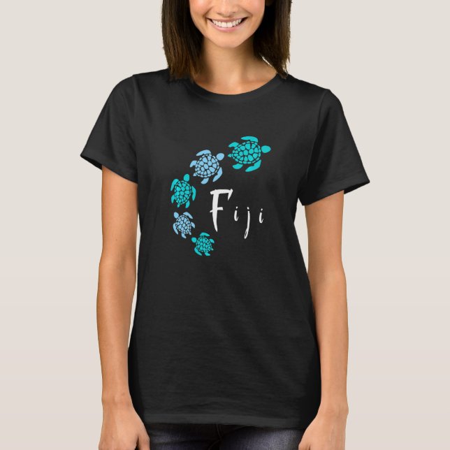 Camiseta Fiji Islands Blue Turtle Fiji (Frente)