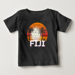 Camiseta Fiji Vintage Palm Trees Summer Beach