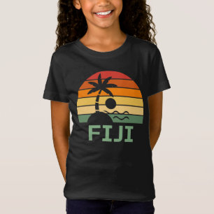 Camiseta Fiji Vintage Palm Trees Summer Beach