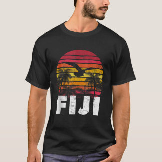 Camiseta FIJI Vintage Retro Sunset 70s 80s Estilo Masculina