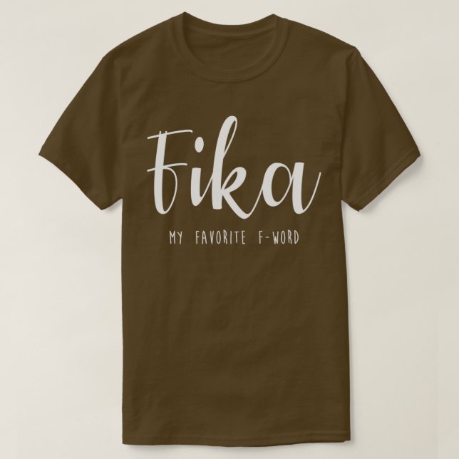 Camiseta Fika Suecia sueca Engraçada dizendo decorativo Typ (Frente do Design)