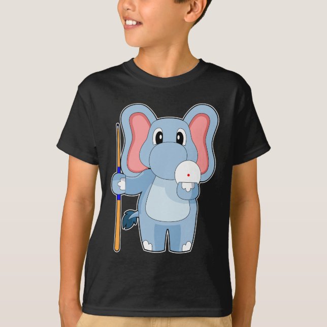 Camiseta Fila de Bilhar de Elefante (Frente)