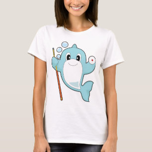 Camiseta Fila de Bilhar de Golfinhos
