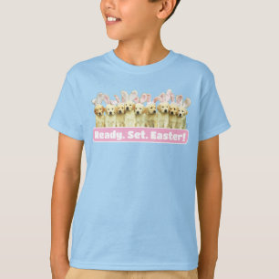 Camiseta Fila de Coelhinhos Cachorrinhos