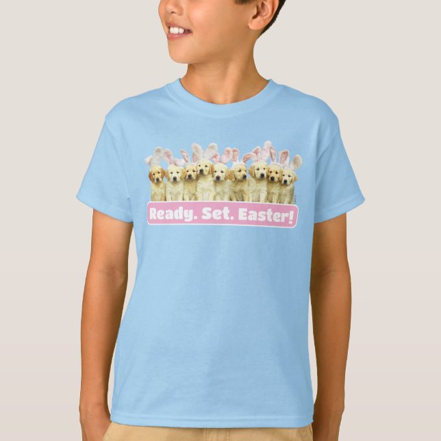 Camiseta Fila de Coelhinhos Cachorrinhos (Frente)