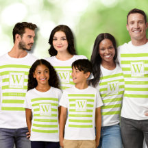Fila de Reunião da Família Monograma Summer Strips