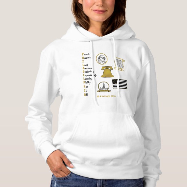 Camiseta Filadélfia Acronym Tourist Ladies Hoodie (Frente)