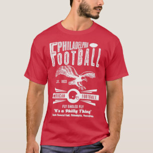 Camiseta Filadélfia Futebol Est 1933 Fly Eagles Fly Vint