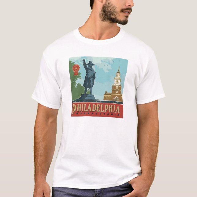 Camiseta Filadélfia, PA | Independência Hall (Frente)