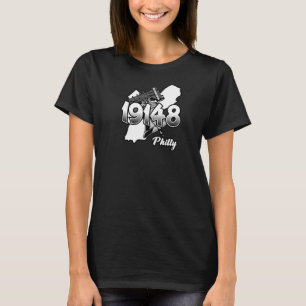 Camiseta Filadélfia Silhouette com CEP 19148 e Li