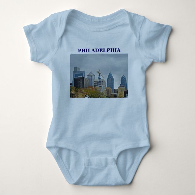 Camiseta Filadélfia Skyline do Rio Walk (Frente)