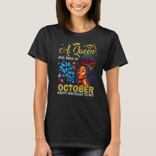 Camiseta Filas São Nasceres Na Octobery Black Girl Af