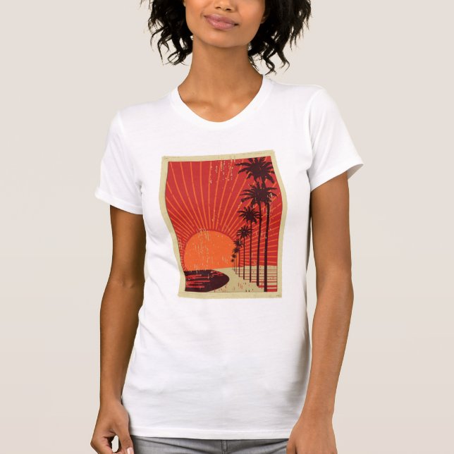 Camiseta Fileira da palmeira (Frente)