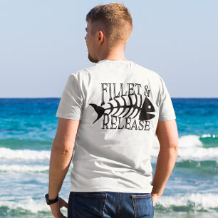 Camiseta Filete e Libertação de Pesca Engraçada