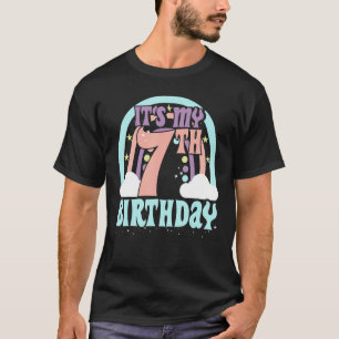 Camiseta Filha 7 Birthday Para Garota De 7 Anos