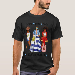 Camiseta Filha Afro-Uruguaia Feminina Bandeira Do Uruguai