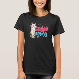 Camiseta Filha bonita Llama Dia de as mães mulheres Anivers