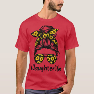 Camiseta Filha Clássica com Sunflower Messy Bun Moth