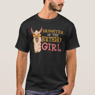 Camiseta Filha Da Festa De Aniversário Da Rapariga De Anive