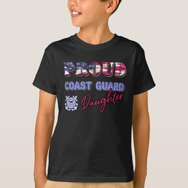 Camiseta Filha da Guarda costeira orgulhosa do dia da Guard (Frente)