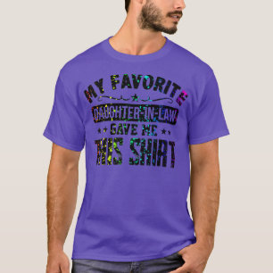 Camiseta Filha da Lei Engraçado Pai Mãe Favorito Weddi