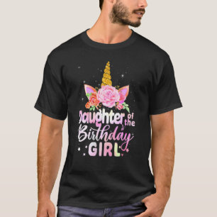 Camiseta Filha Das Raparigas De Aniversário Fora De Unicórn